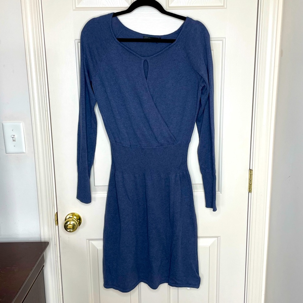 EUC Prana Blue Long Sleeve Dress